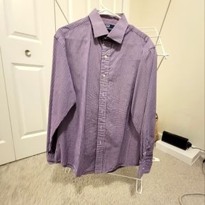 Mens Polo Dress Shirt purple size 17 34/35